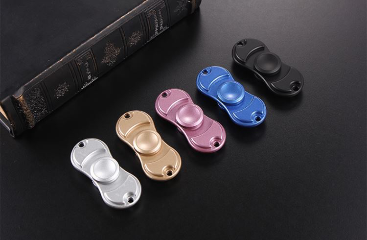 Colorful Dual Aluminum Fidget Spinner Stress Reducer TOY for ADHD and Autism Adult, ''''